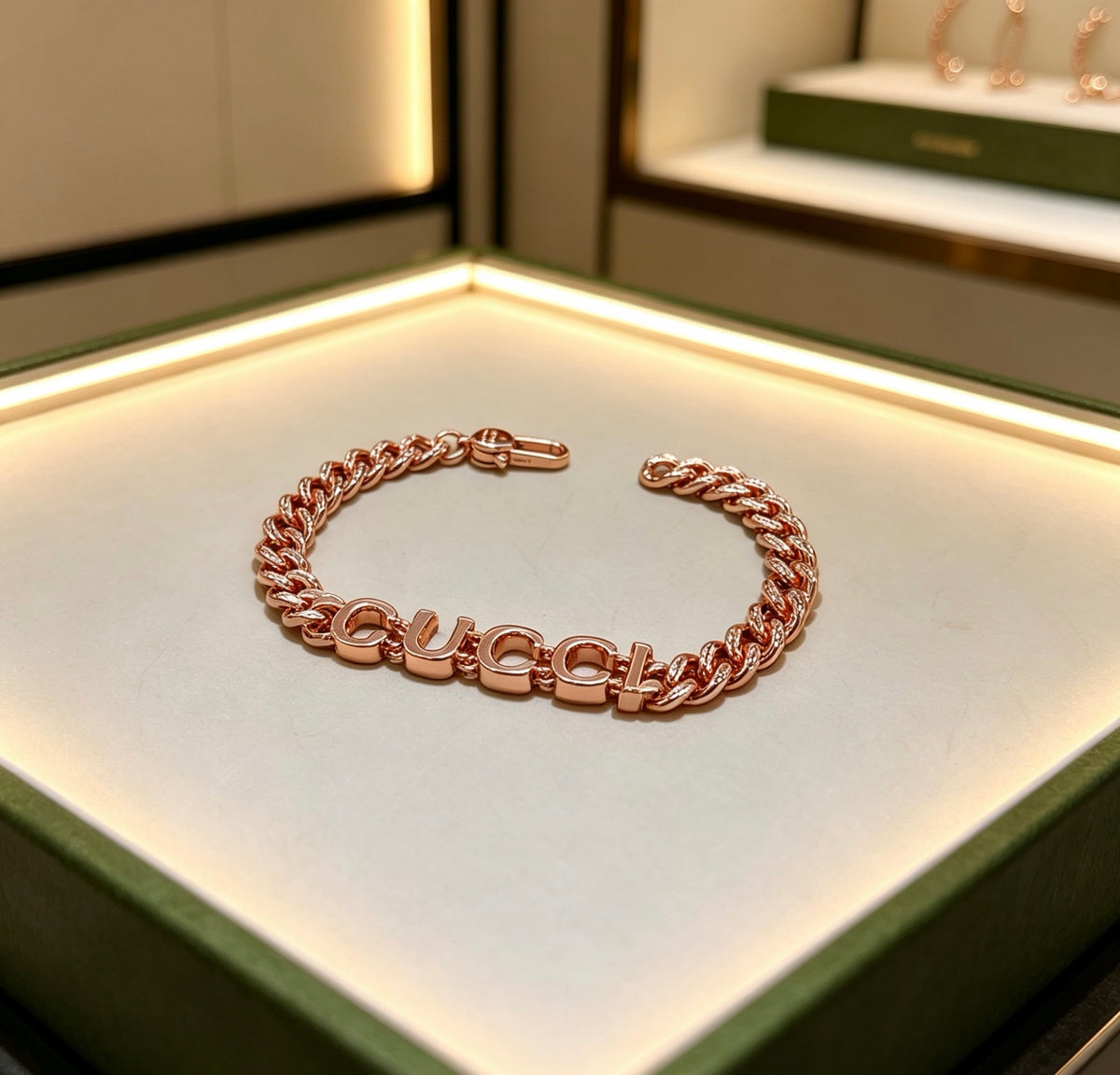 Gucci Rose Gold-Tone Woven Open Bangle - album image 9
