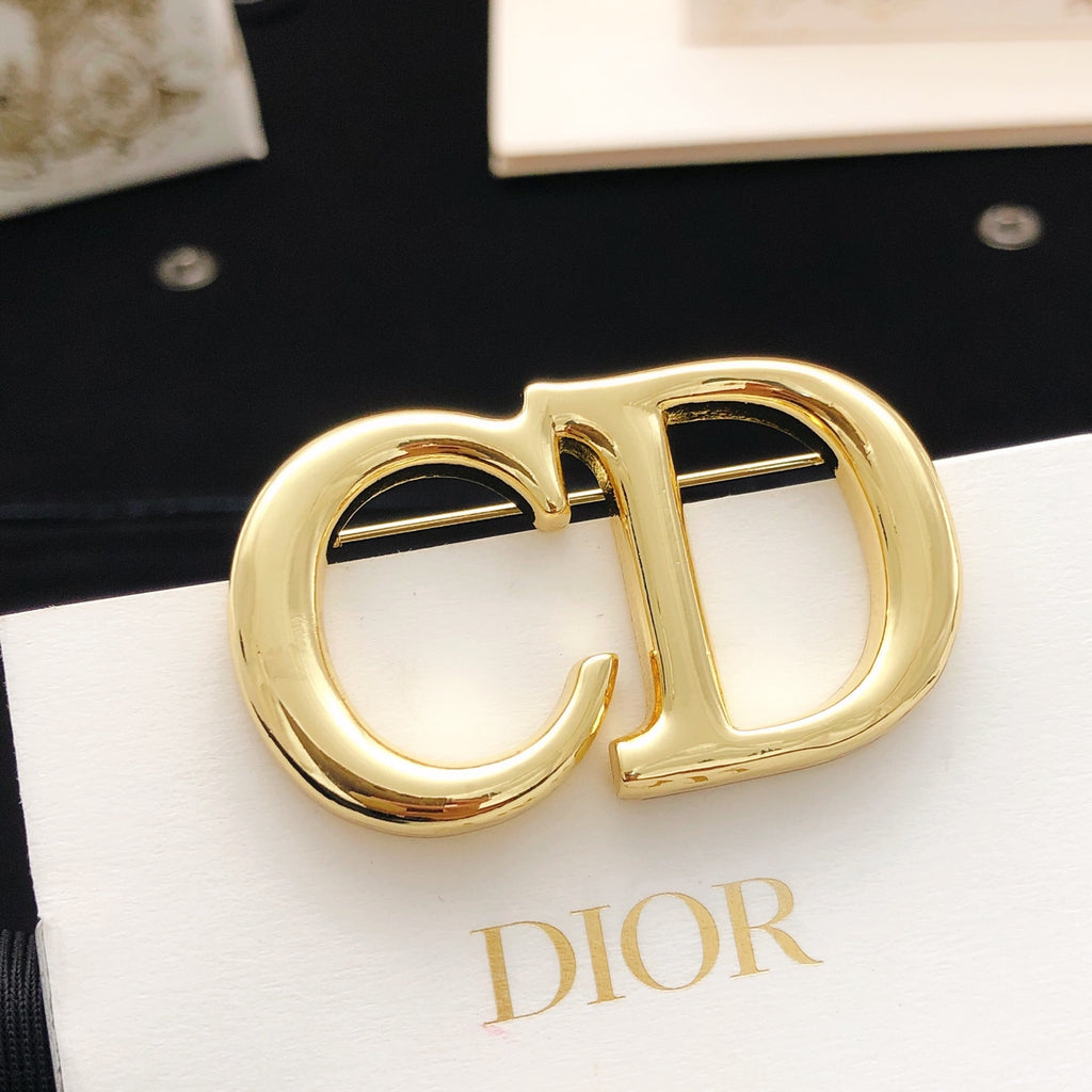 Dior Polished Gold-Tone CD Brooch - product image 4
