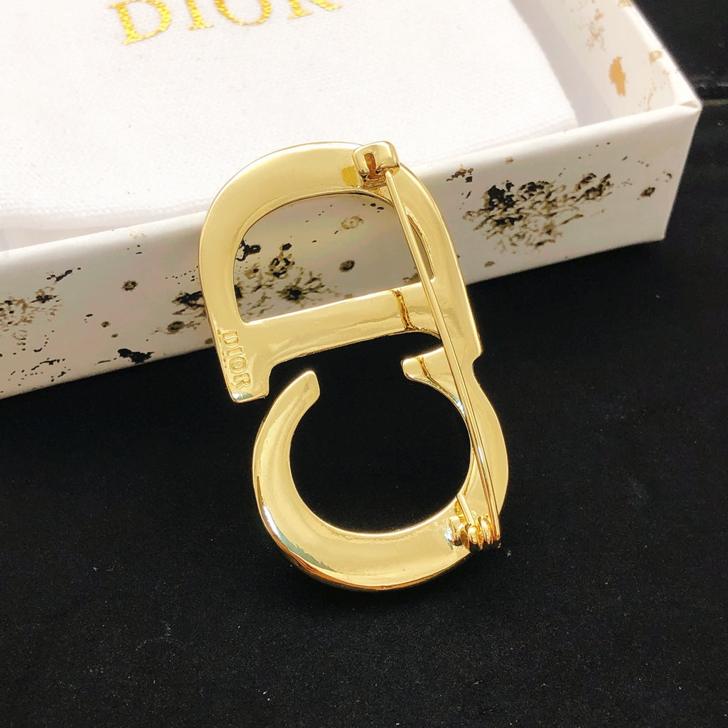 Dior Polished Gold-Tone CD Brooch - product image 2
