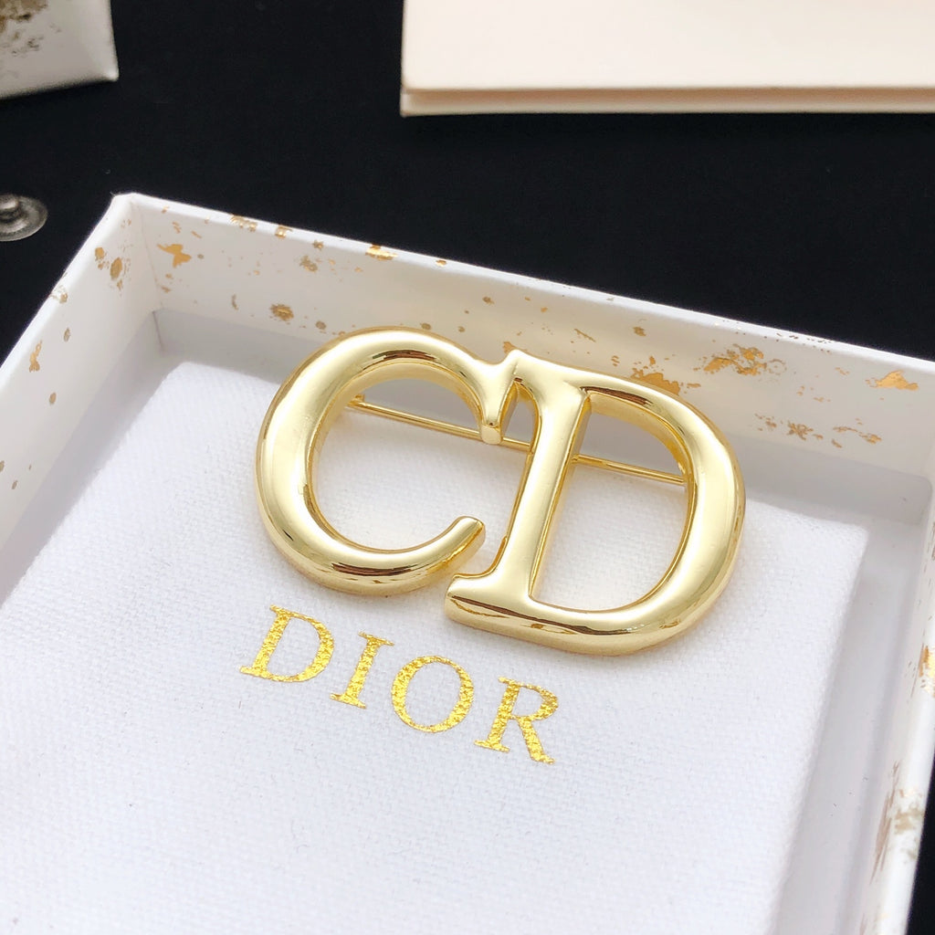 Dior Polished Gold-Tone CD Brooch - product image 3