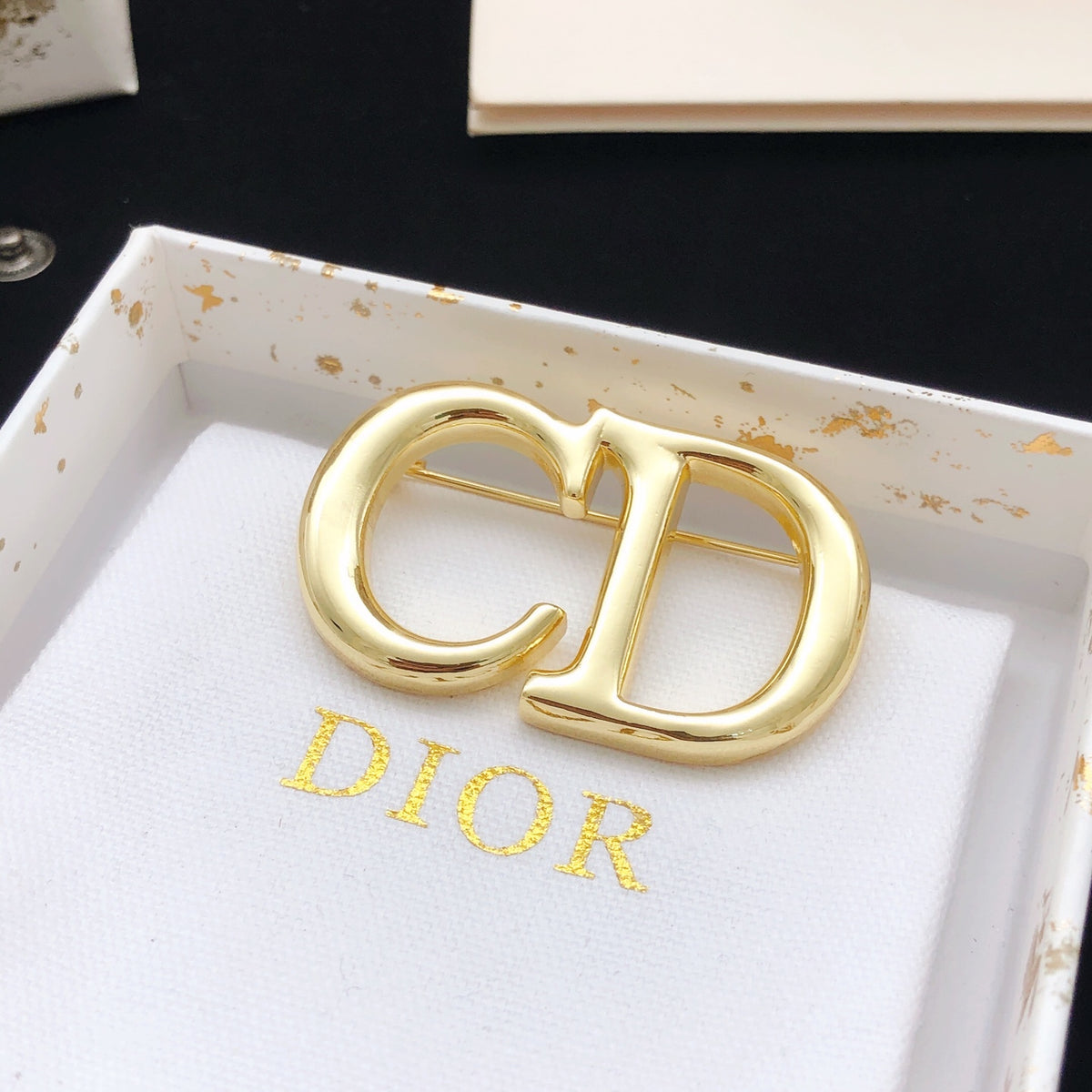 Dior Polished Gold-Tone CD Brooch - product image 3
