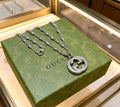 Gucci Anger Forest Interlocking G Pendant Antiqued Chain Necklace - album image 1