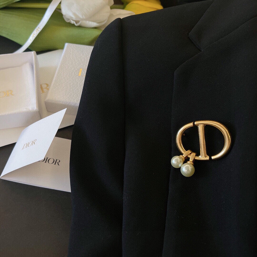 Dior CD Twin Pearl-Look Brooch - product image 6