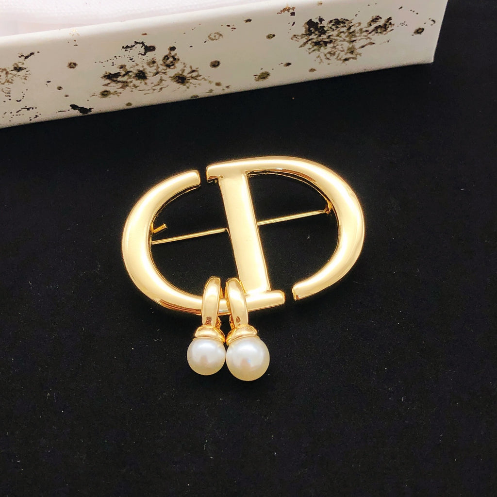 Dior CD Twin Pearl-Look Brooch - product image 1