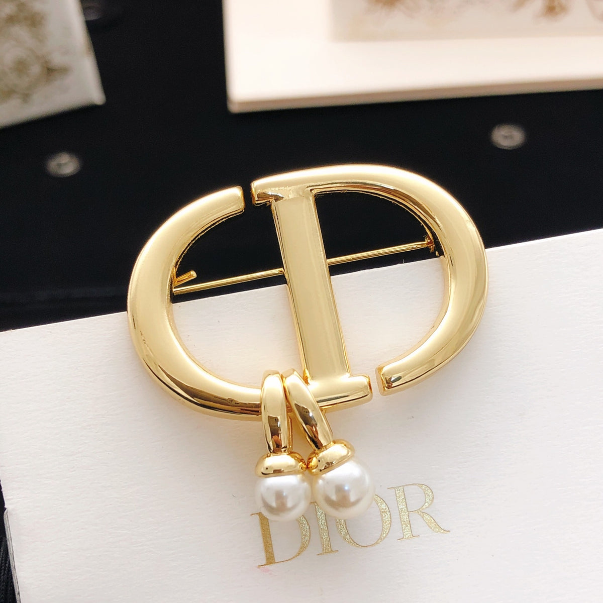 Dior CD Twin Pearl-Look Brooch - product image 3
