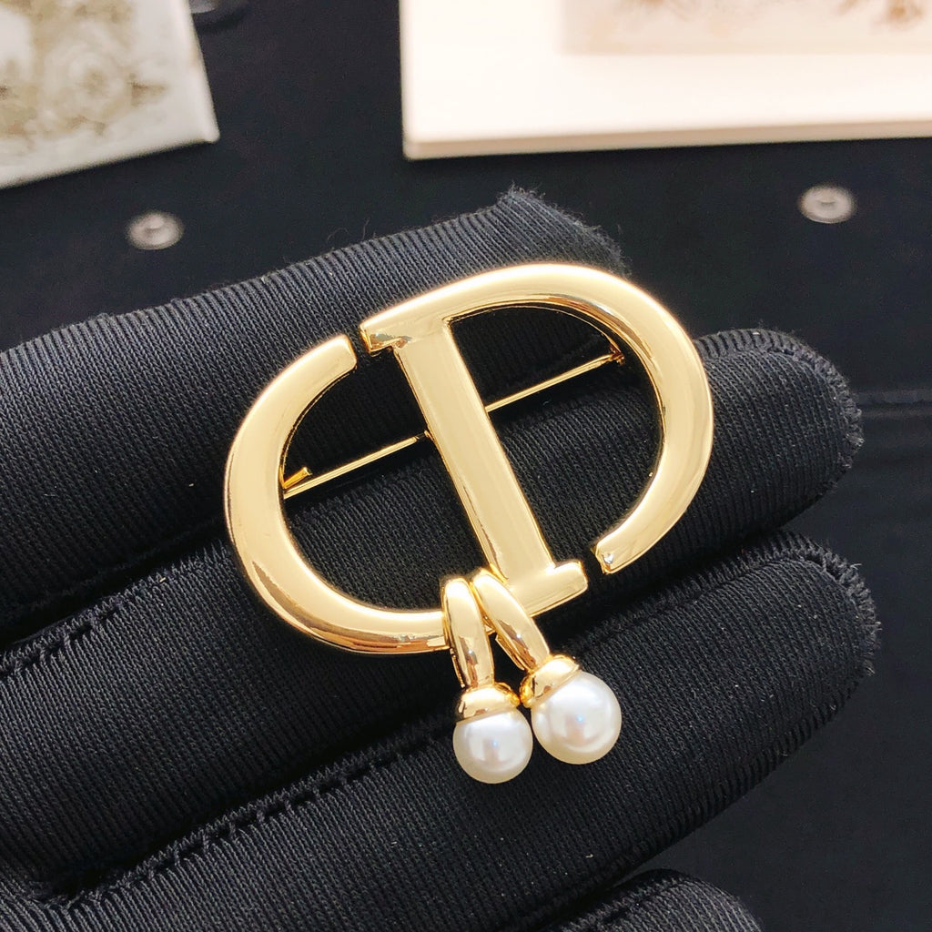 Dior CD Twin Pearl-Look Brooch - product image 4