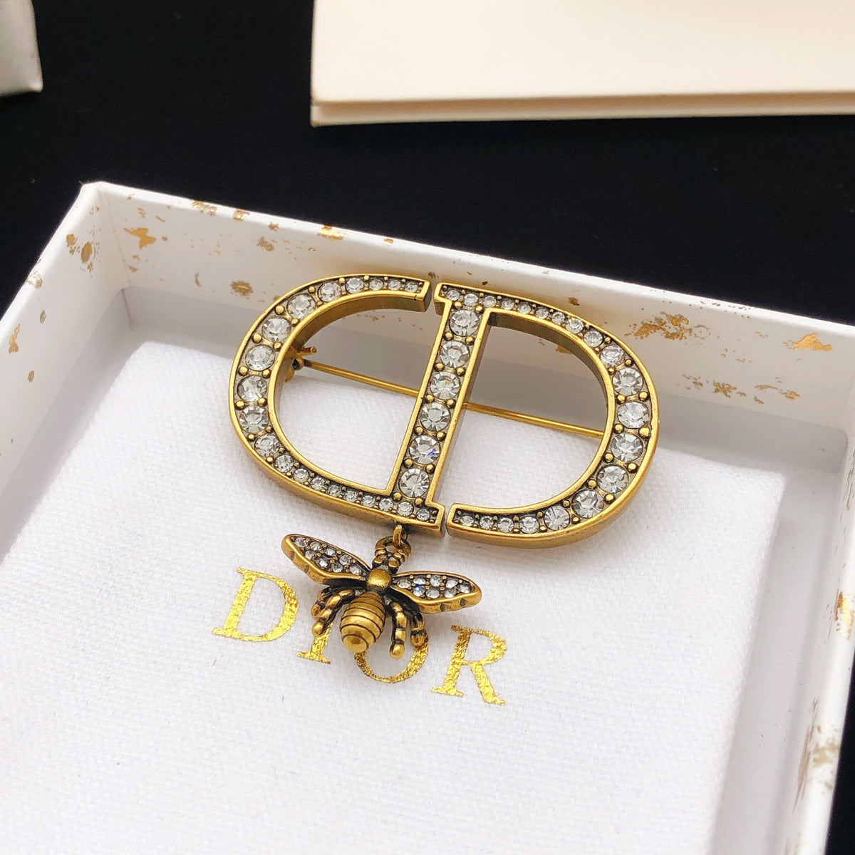 Dior CD Crystal Bee Drop Brooch - product image 5