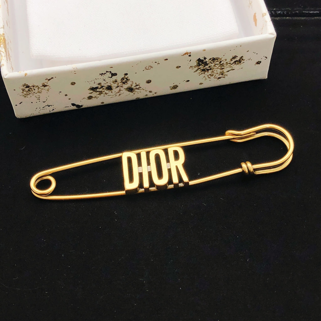 Dior Block Letter Safety-Pin Brooch - product image 1