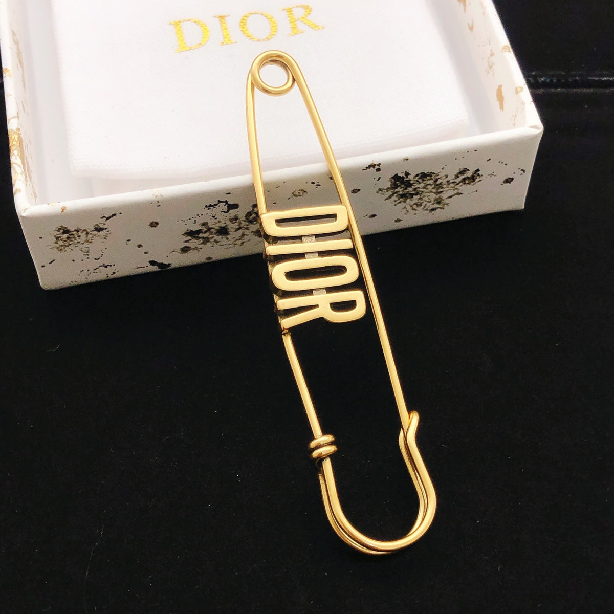 Dior Block Letter Safety-Pin Brooch - product image 2