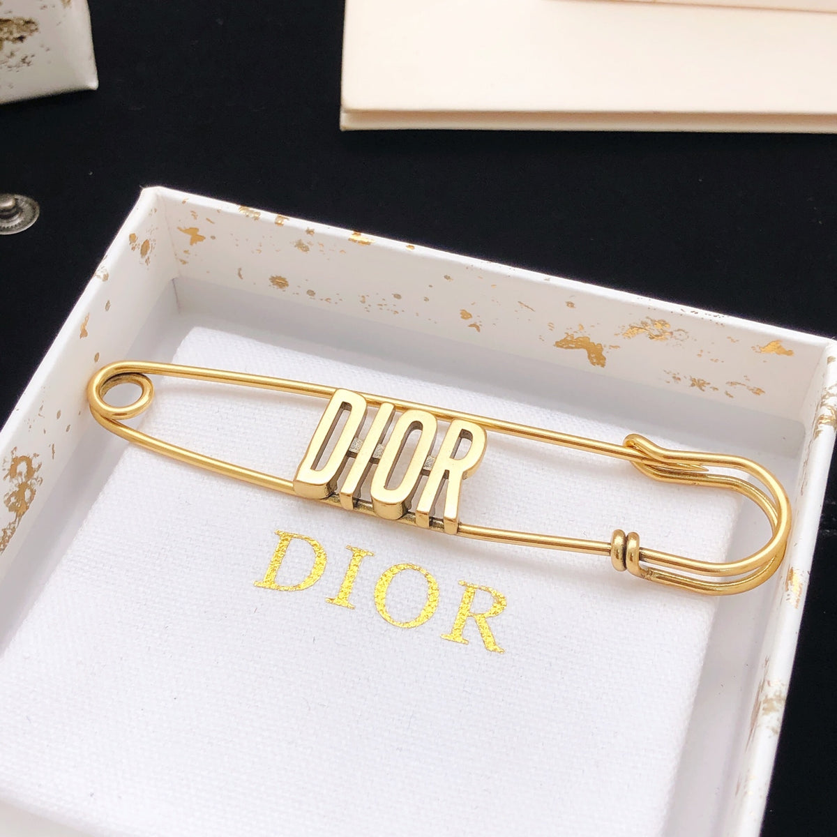 Dior Block Letter Safety-Pin Brooch - product image 4