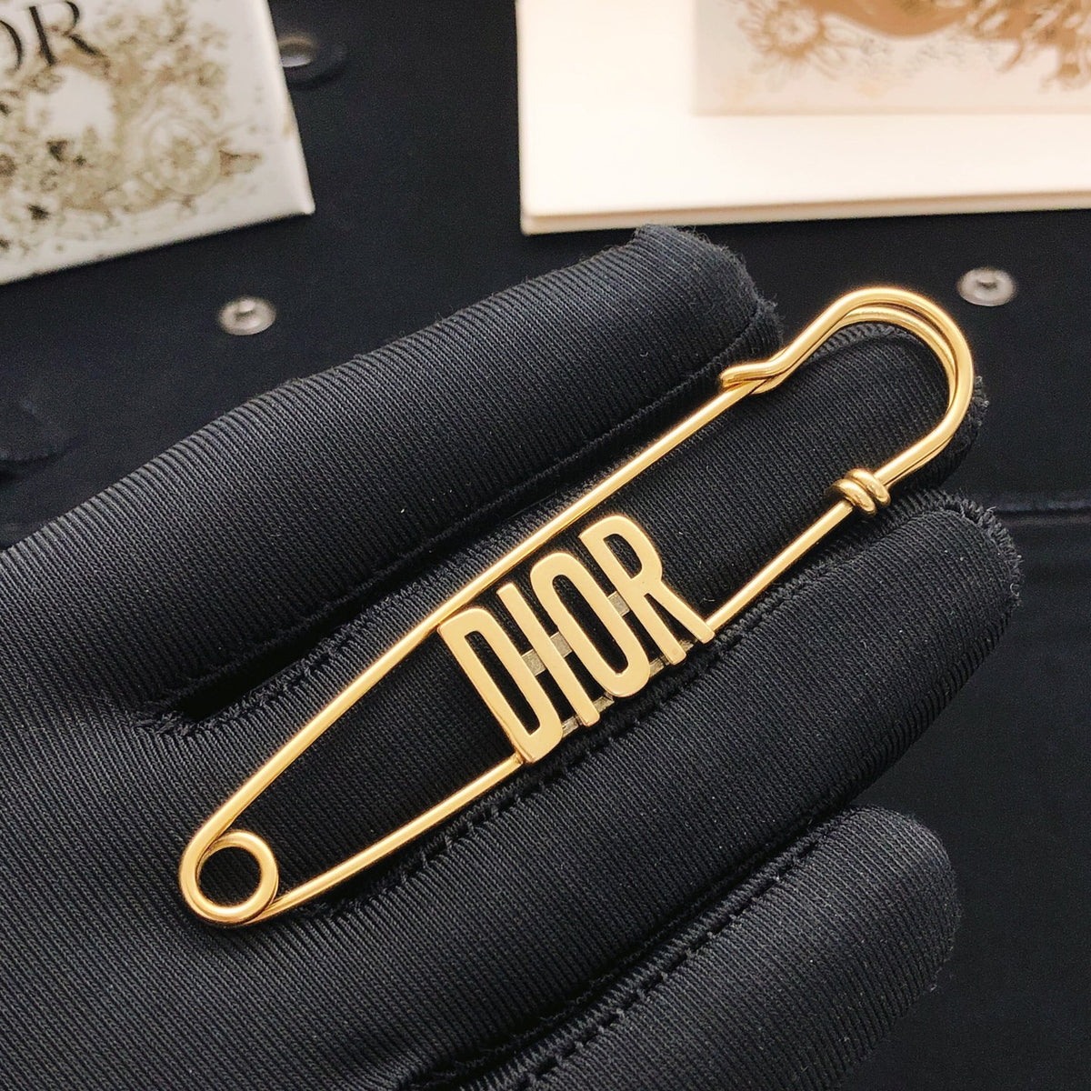 Dior Block Letter Safety-Pin Brooch - product image 3