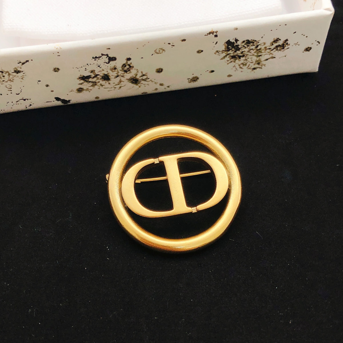 Dior Gold-Tone Circular CD Brooch - product image 10