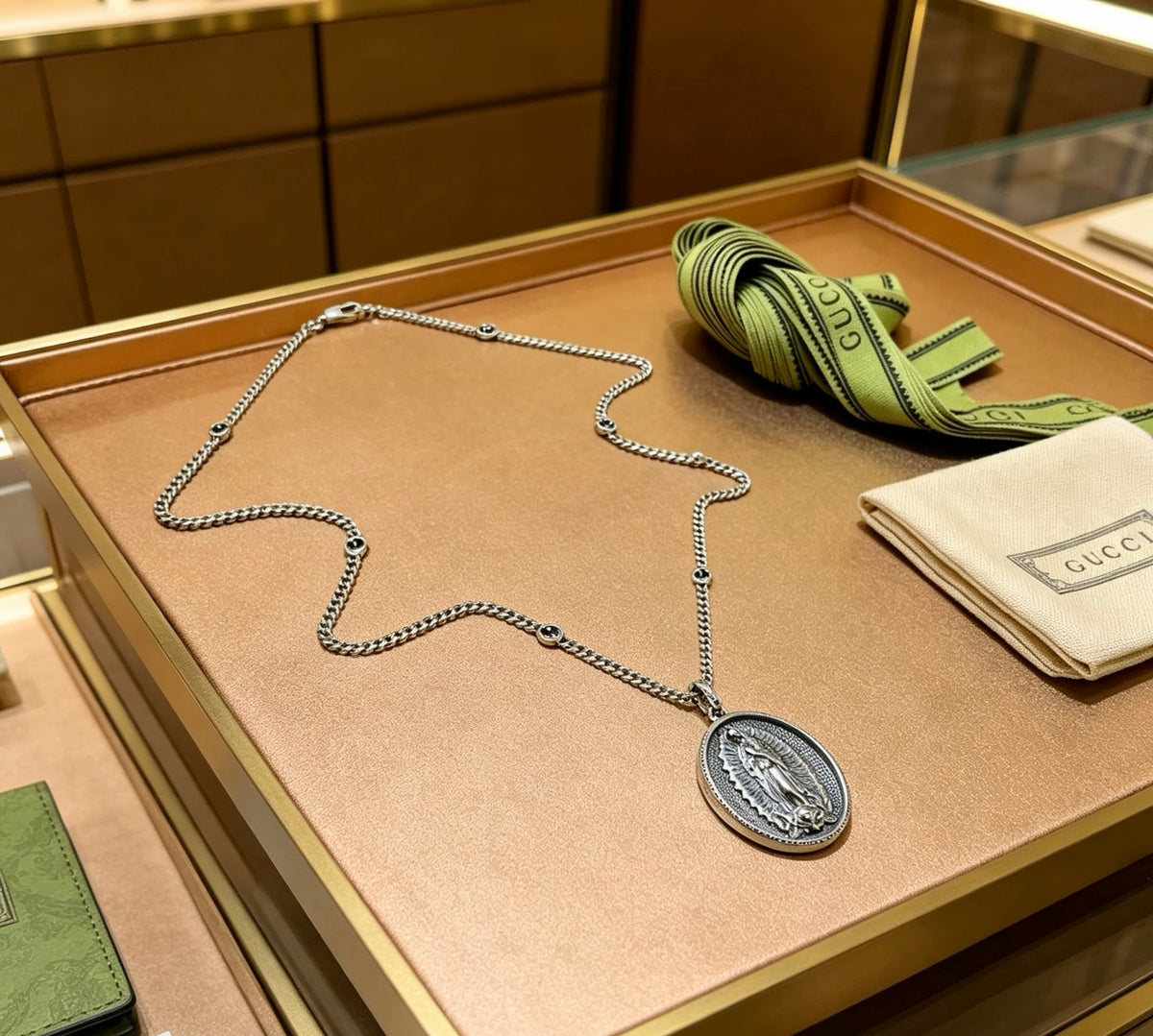 Gucci Anger Forest Interlocking G Antique Silver-Tone Silver-Tone Antiqued Chain Necklace - album image 7