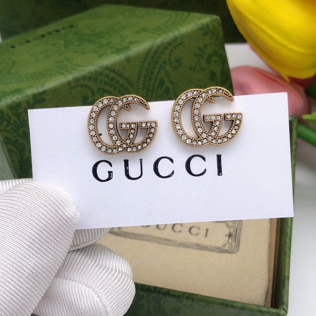 Gucci Interlocking G Crystal Accent Mini Earrings - album image 1