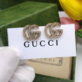 Gucci Interlocking G Crystal Accent Mini Earrings - album image 1