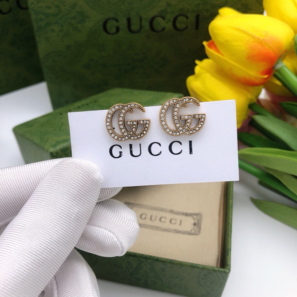 Gucci Interlocking G Crystal Accent Mini Earrings - album image 2