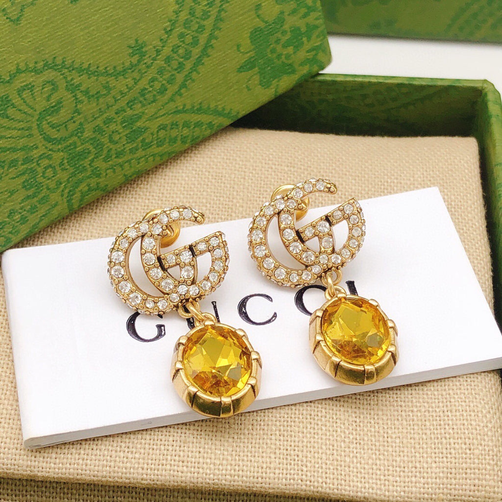 Gucci Interlocking G Antique Gold-Tone Black Antiqued Earrings - album image 3