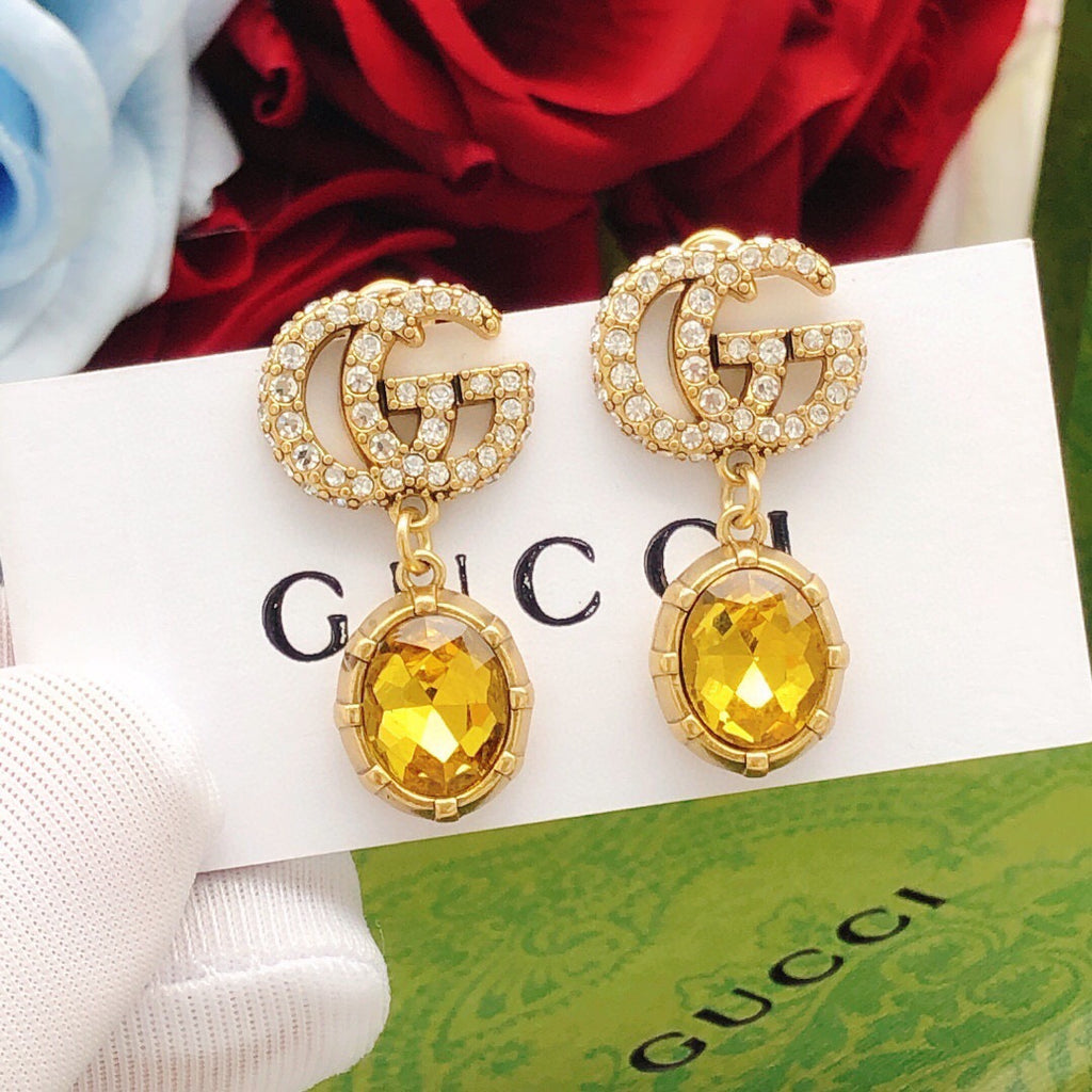 Gucci Interlocking G Antique Gold-Tone Black Antiqued Earrings - album image 9