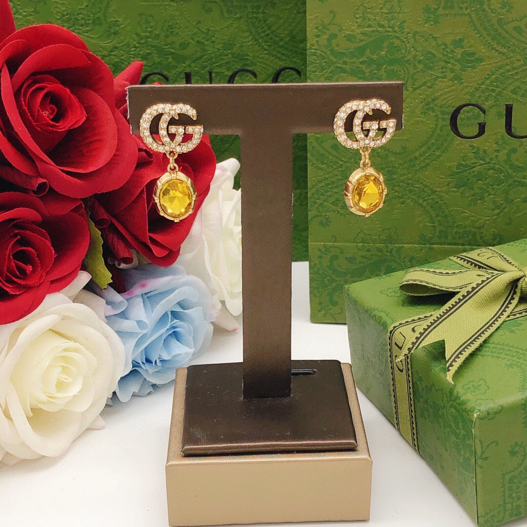 Gucci Interlocking G Antique Gold-Tone Black Antiqued Earrings - album image 8