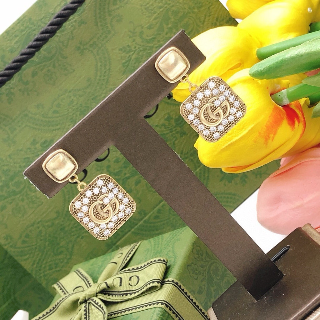 Gucci Pendant Crystal Accent Earrings - album image 5