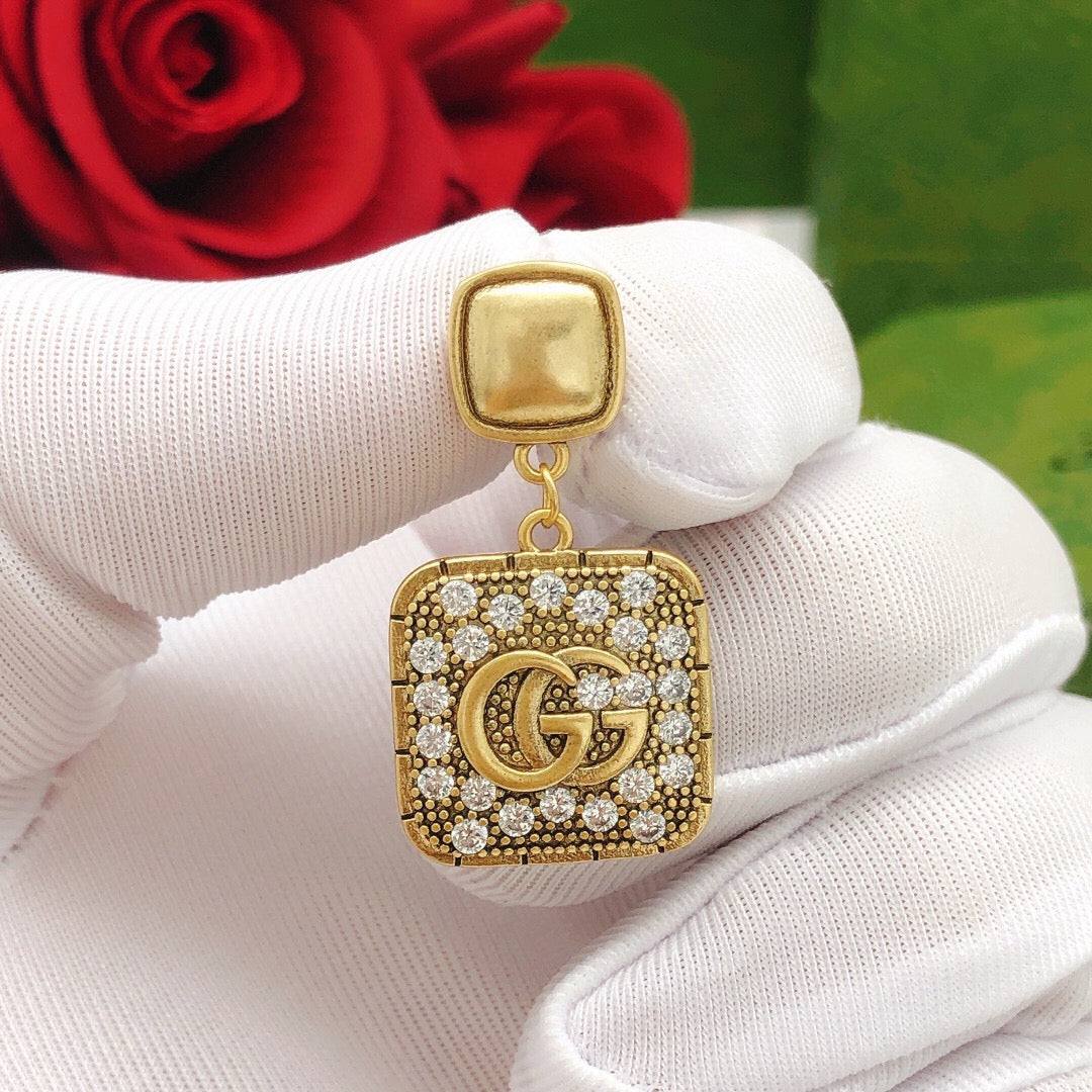Gucci Pendant Crystal Accent Earrings - album image 3