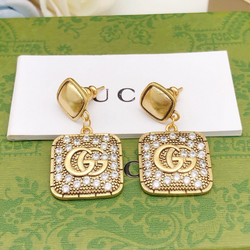 Gucci Pendant Crystal Accent Earrings - album image 8