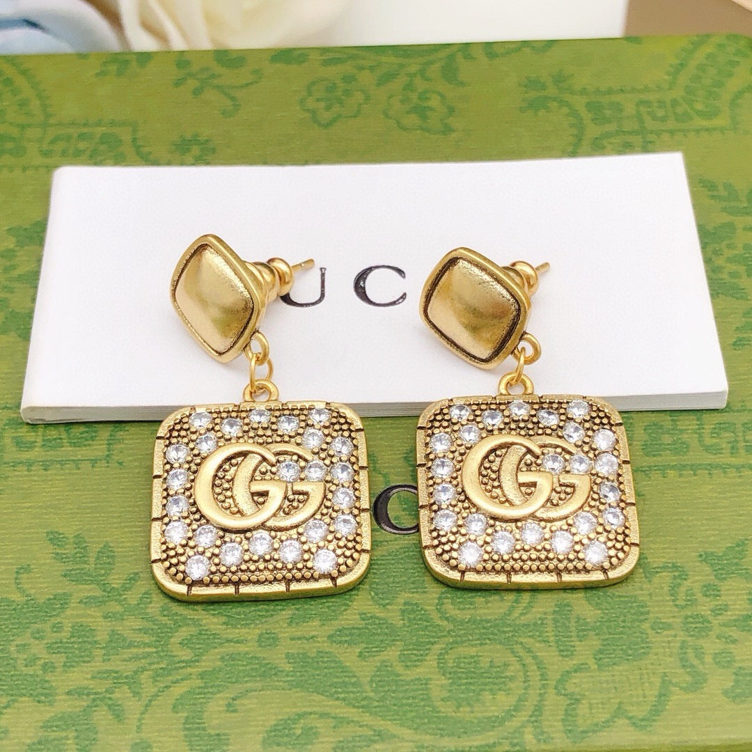 Gucci Pendant Crystal Accent Earrings - album image 8