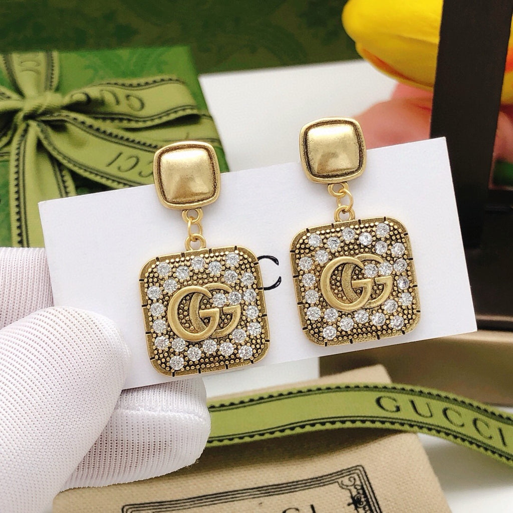 Gucci Pendant Crystal Accent Earrings - album image 2
