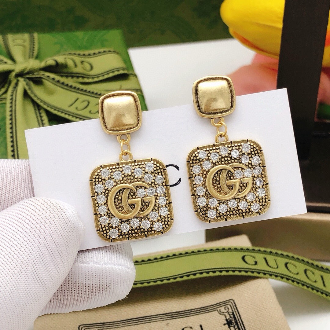 Gucci Pendant Crystal Accent Earrings - album image 2