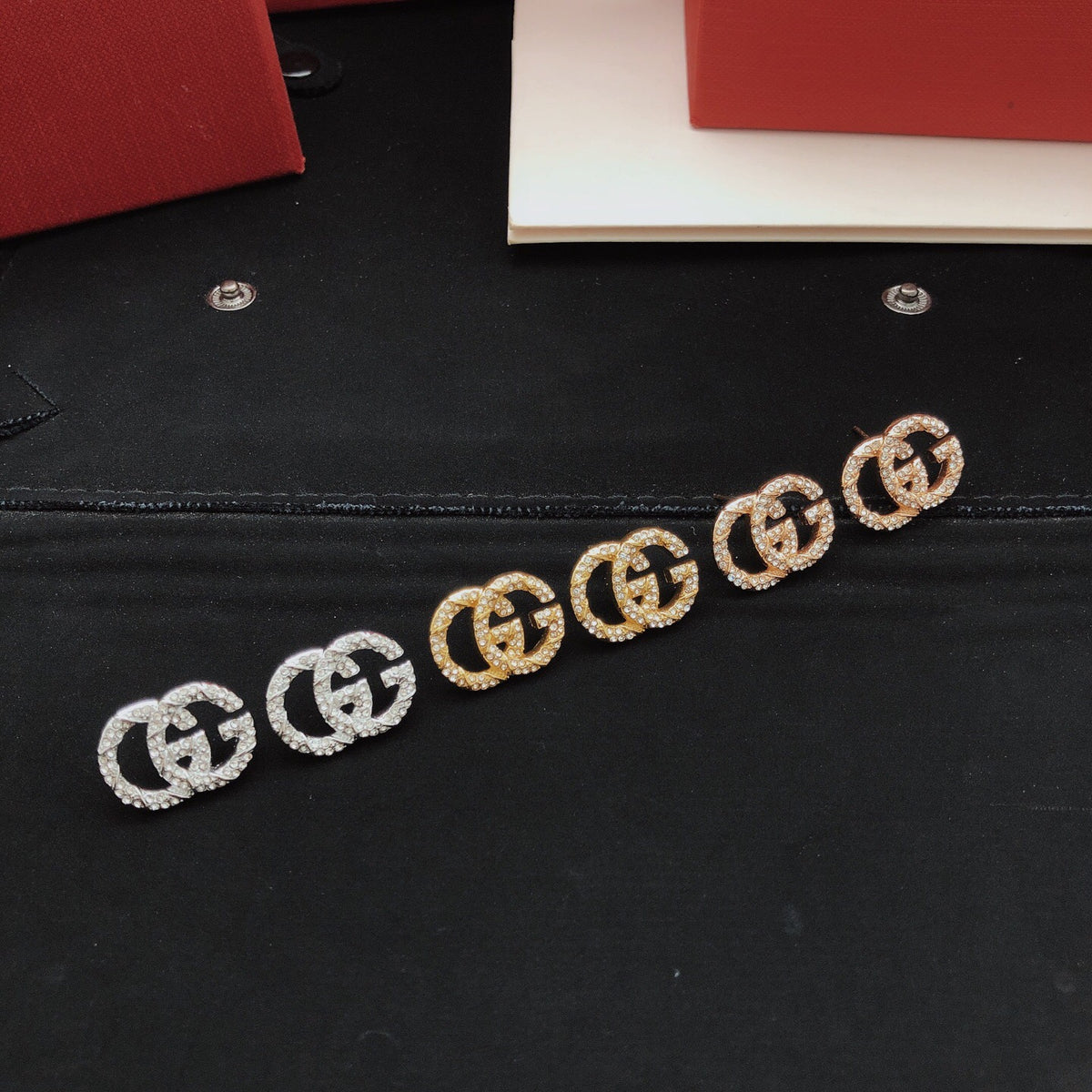 Gucci Rose Red Twisted Earrings - album image 9