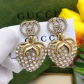 Gucci Interlocking G Antique Gold-Tone Enamel Gold-Tone Strawberry Earrings - album image 1