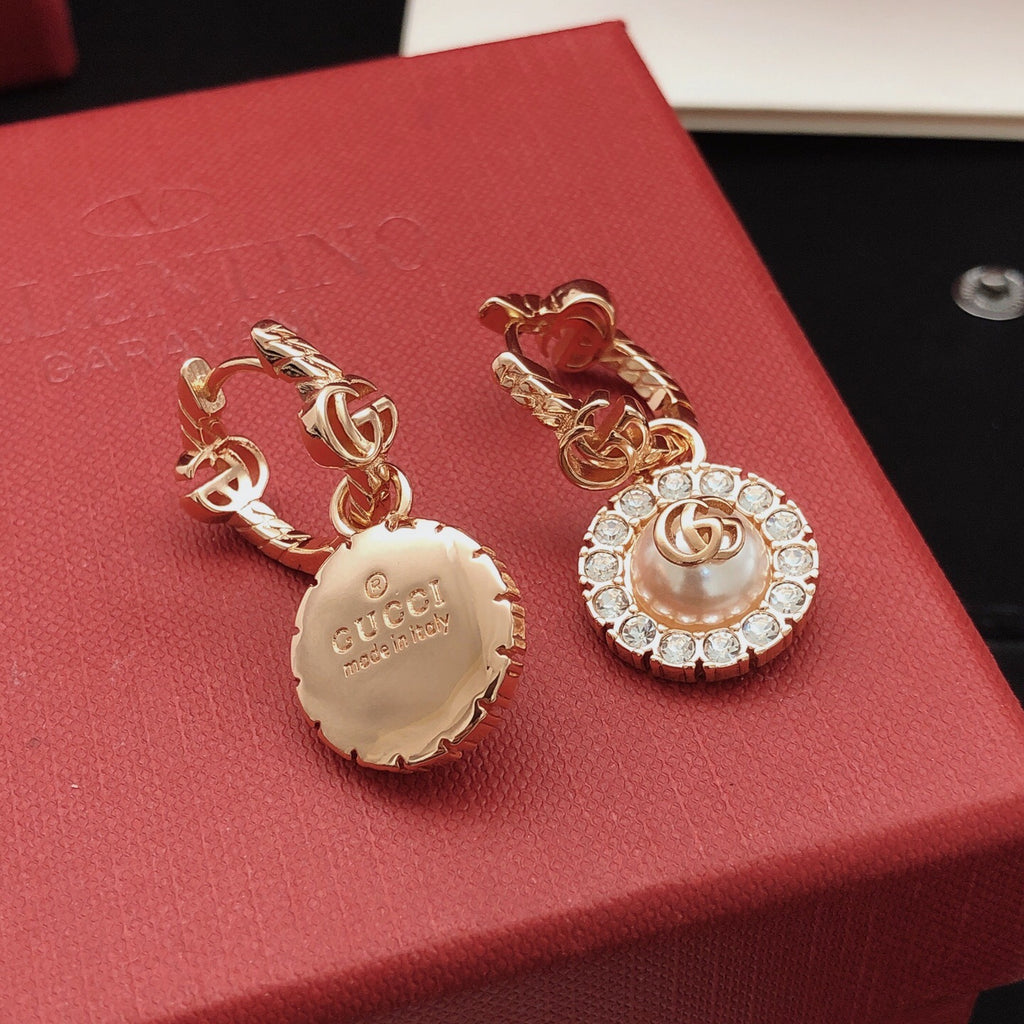 Gucci Rose Rose Gold-Tone Gold-Tone Earrings - album image 6