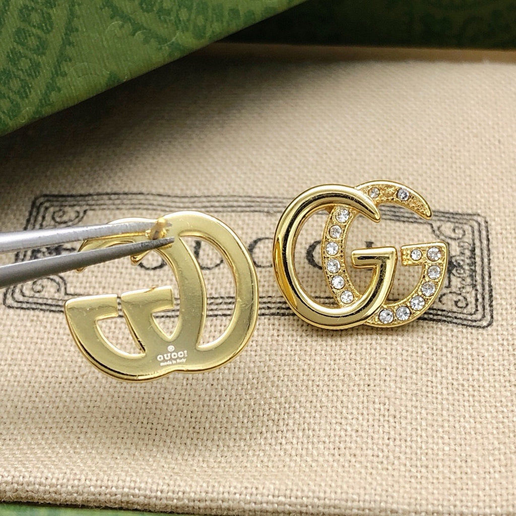 Gucci Interlocking G Crystal Accent Polished Mini Earrings - album image 2