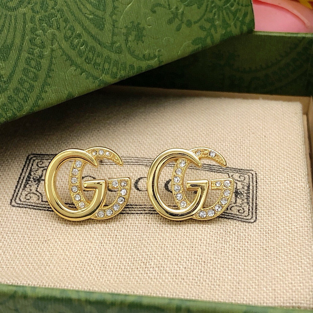 Gucci Interlocking G Crystal Accent Polished Mini Earrings - album image 4