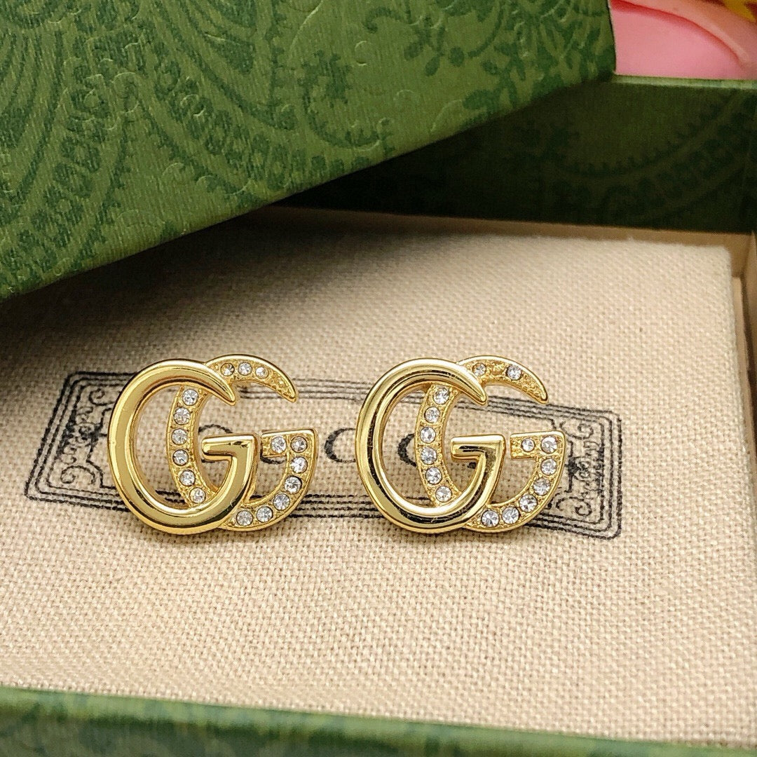 Gucci Interlocking G Crystal Accent Polished Mini Earrings - album image 4