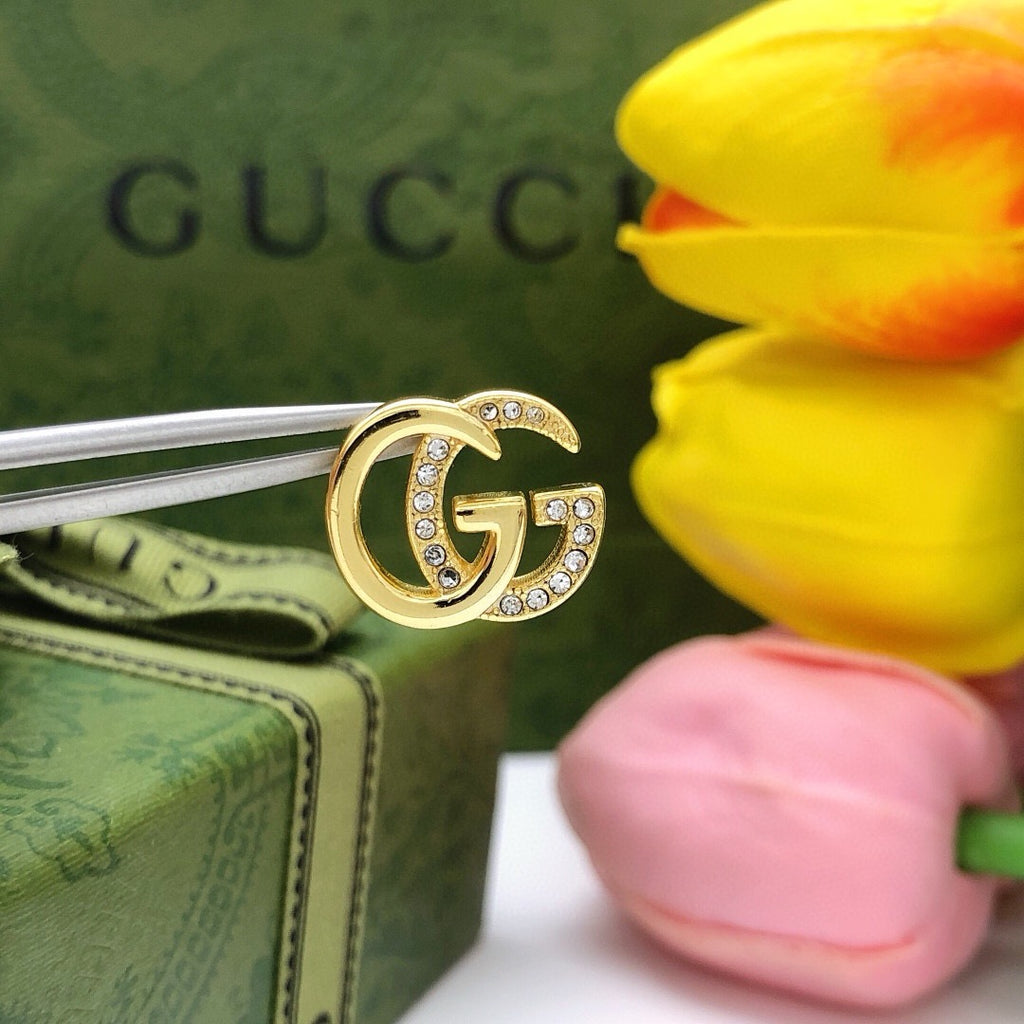 Gucci Interlocking G Crystal Accent Polished Mini Earrings - album image 3