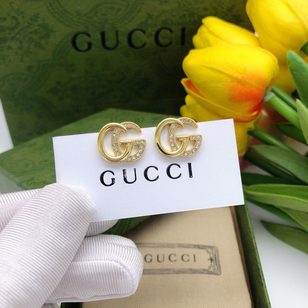 Gucci Interlocking G Crystal Accent Polished Mini Earrings - album image 5