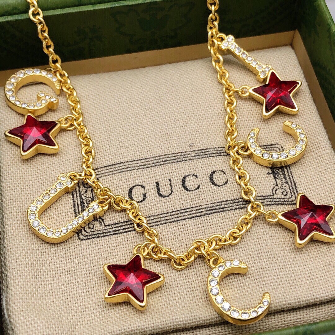 Gucci Interlocking G Red Star Necklace - album image 5