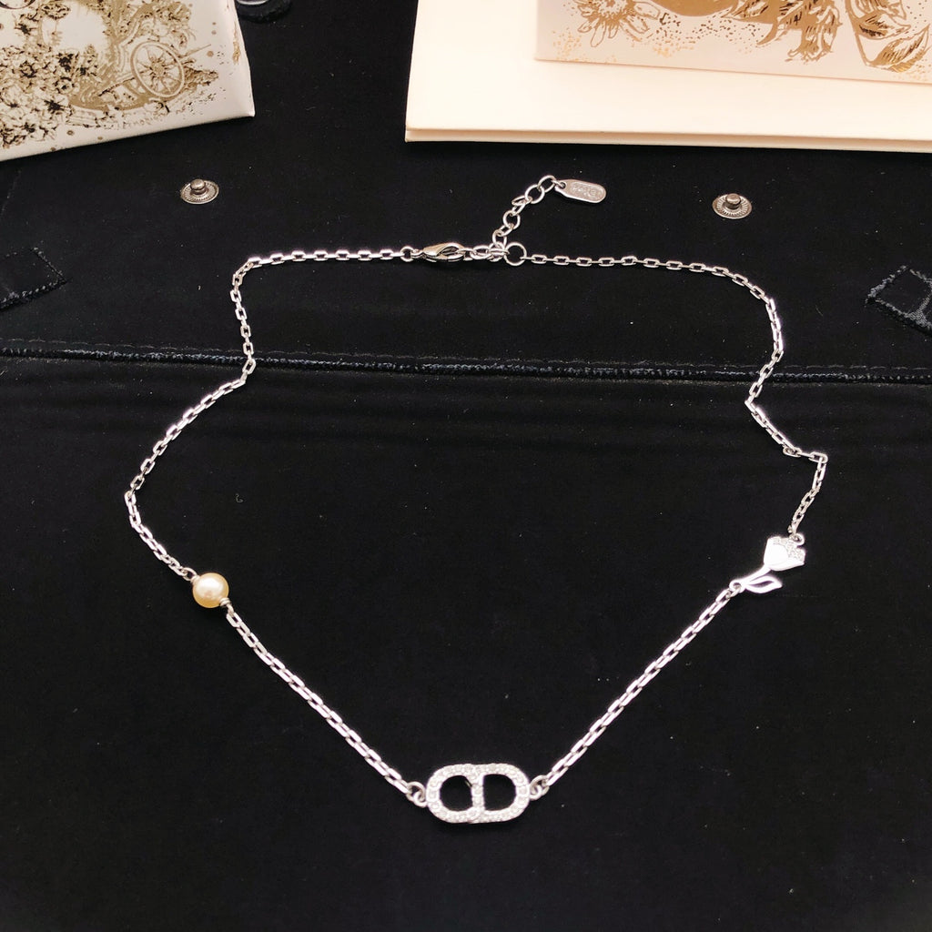 Dior Silver-Tone Fine CD Necklace - product image 4