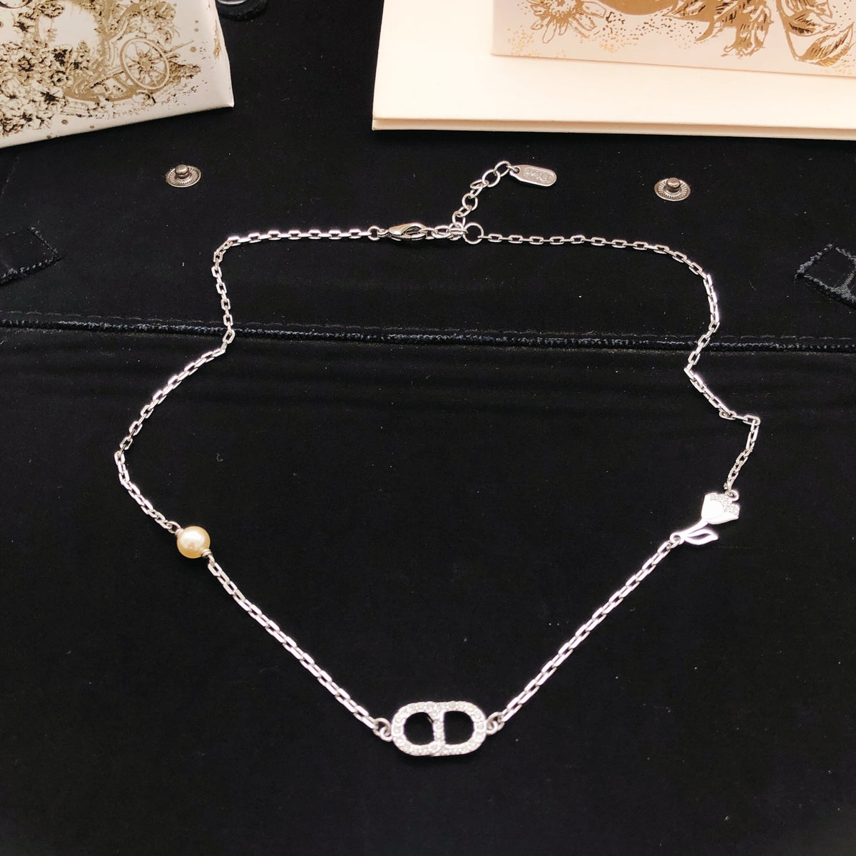 Dior Silver-Tone Fine CD Necklace - product image 4