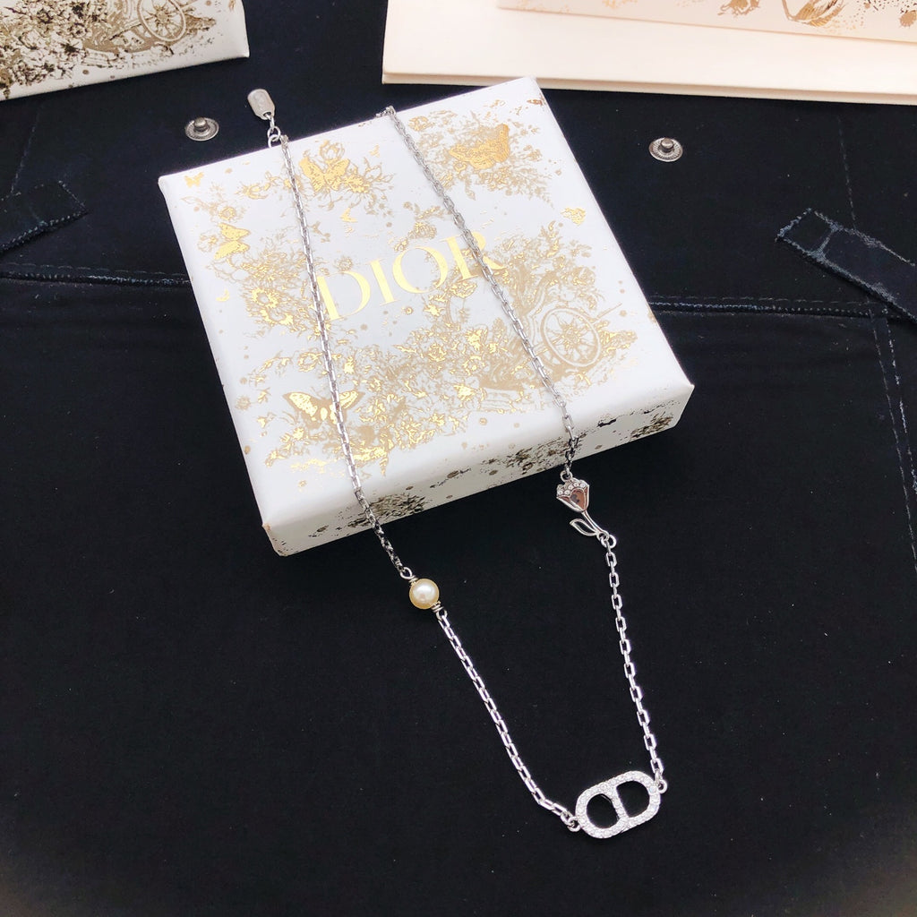Dior Silver-Tone Fine CD Necklace - product image 2