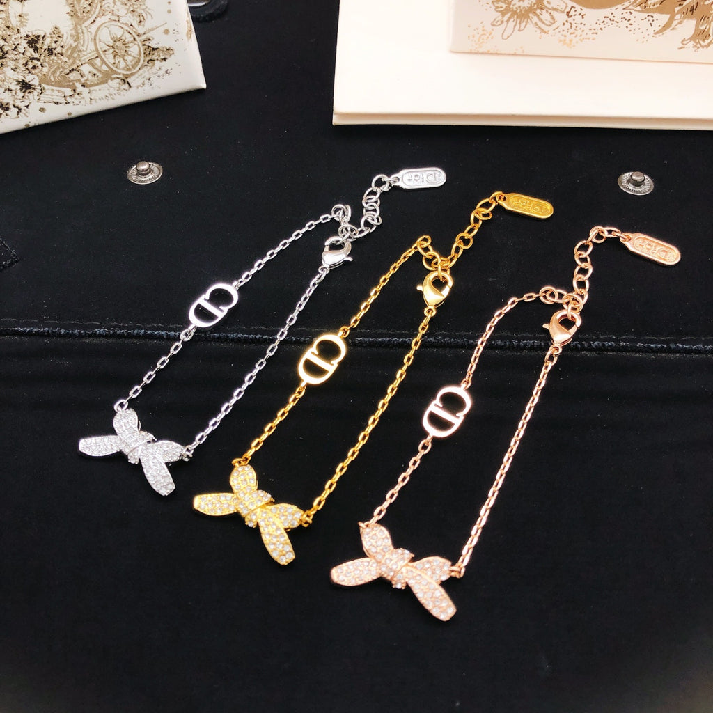 Dior Rose-Gold-Tone Bow Chain Bracelet - product image 4