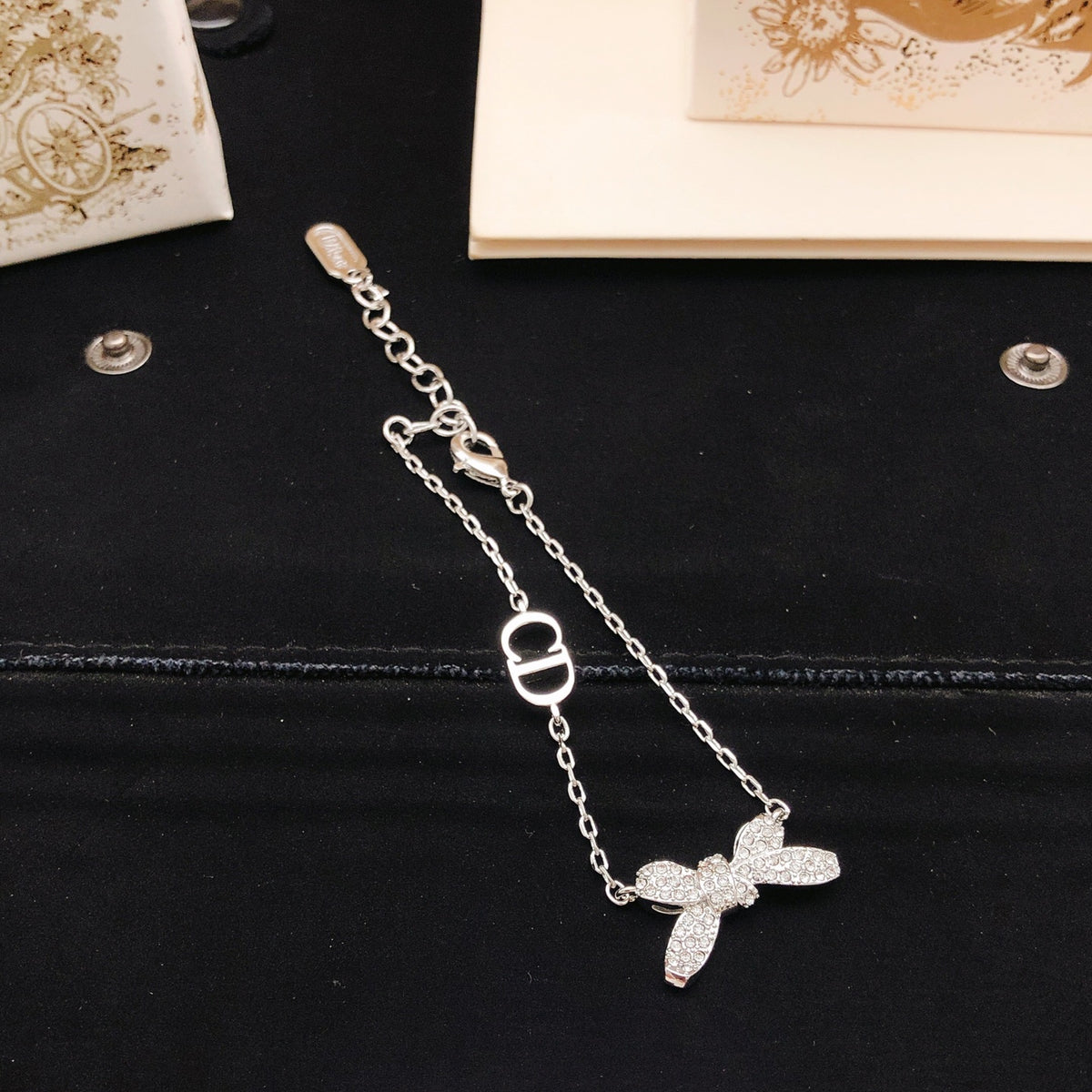Dior Silver-Tone Bow Chain Bracelet - product image 2