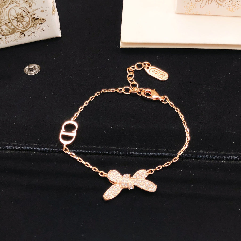 Dior Rose-Gold-Tone Bow Chain Bracelet - product image 1