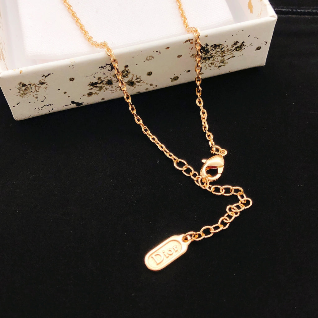 Dior Rose-Gold-Tone Sculpted Bow Necklace - product image 7