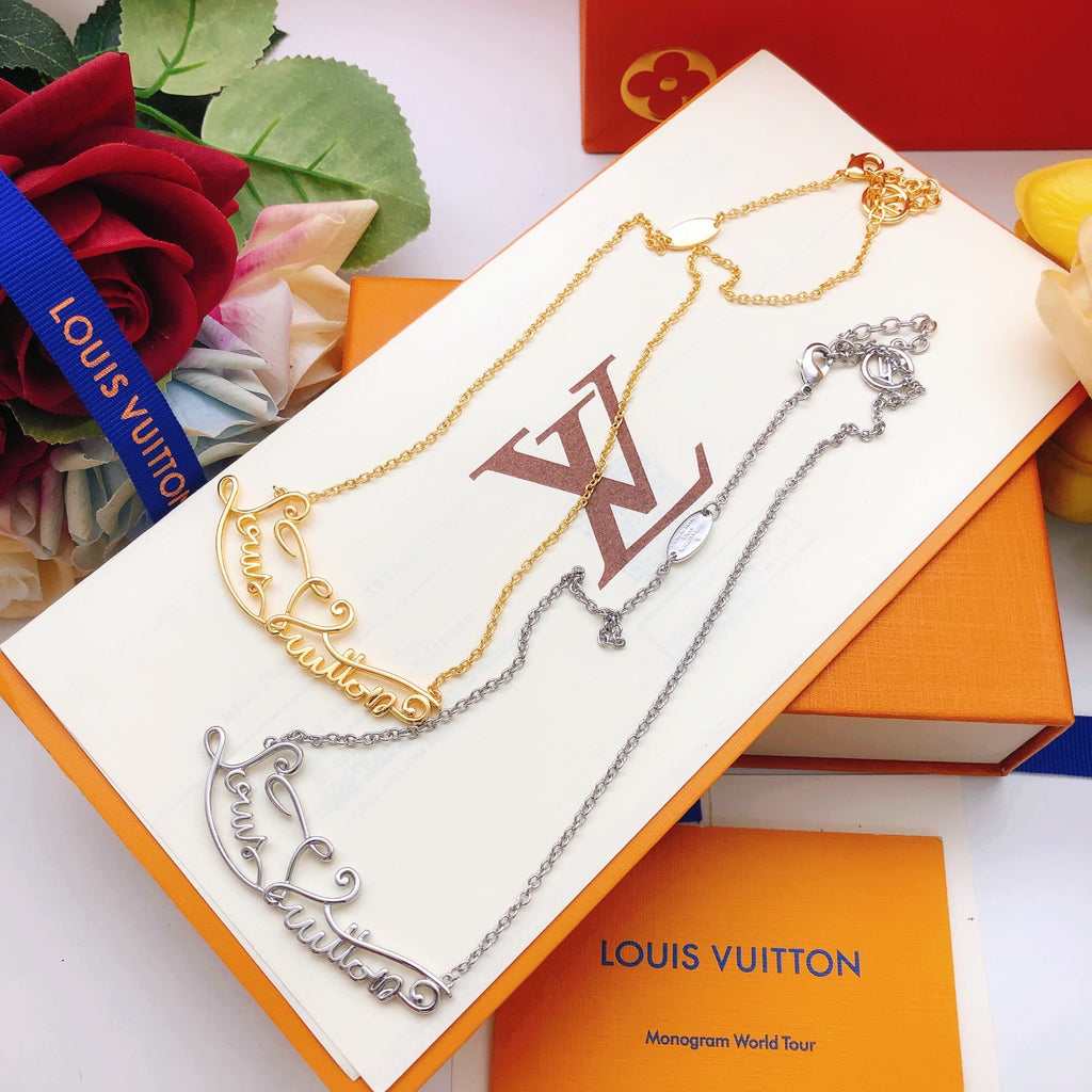 Louis Vuitton LV Letter Polished Necklace - album image 5