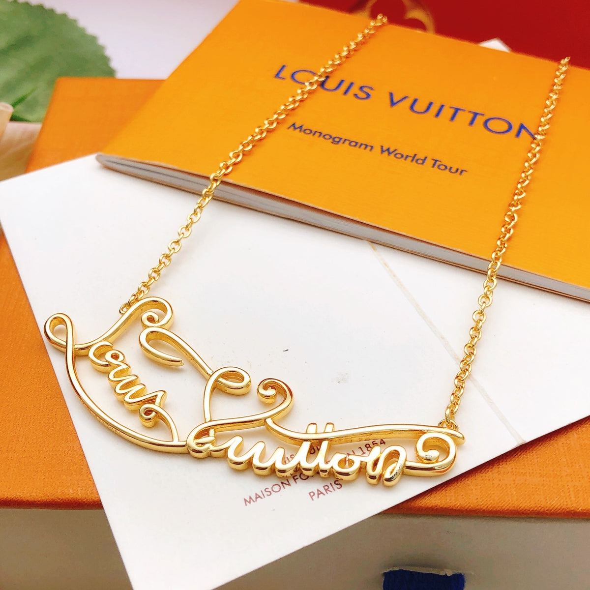 Louis Vuitton LV Letter Polished Necklace - album image 3