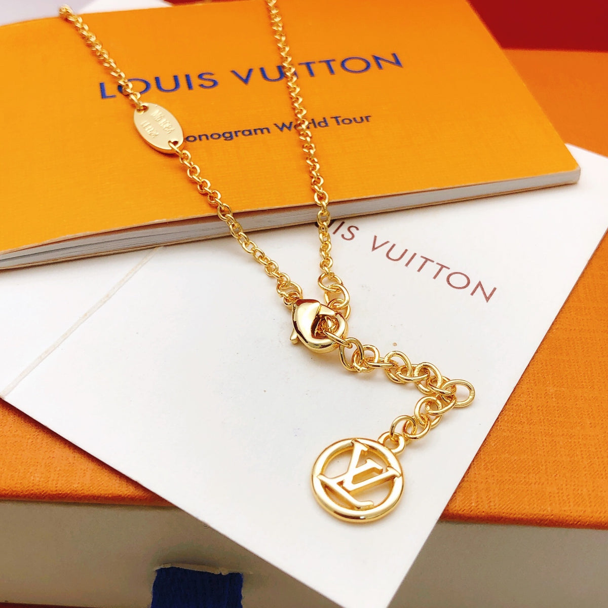 Louis Vuitton LV Letter Polished Necklace - album image 2