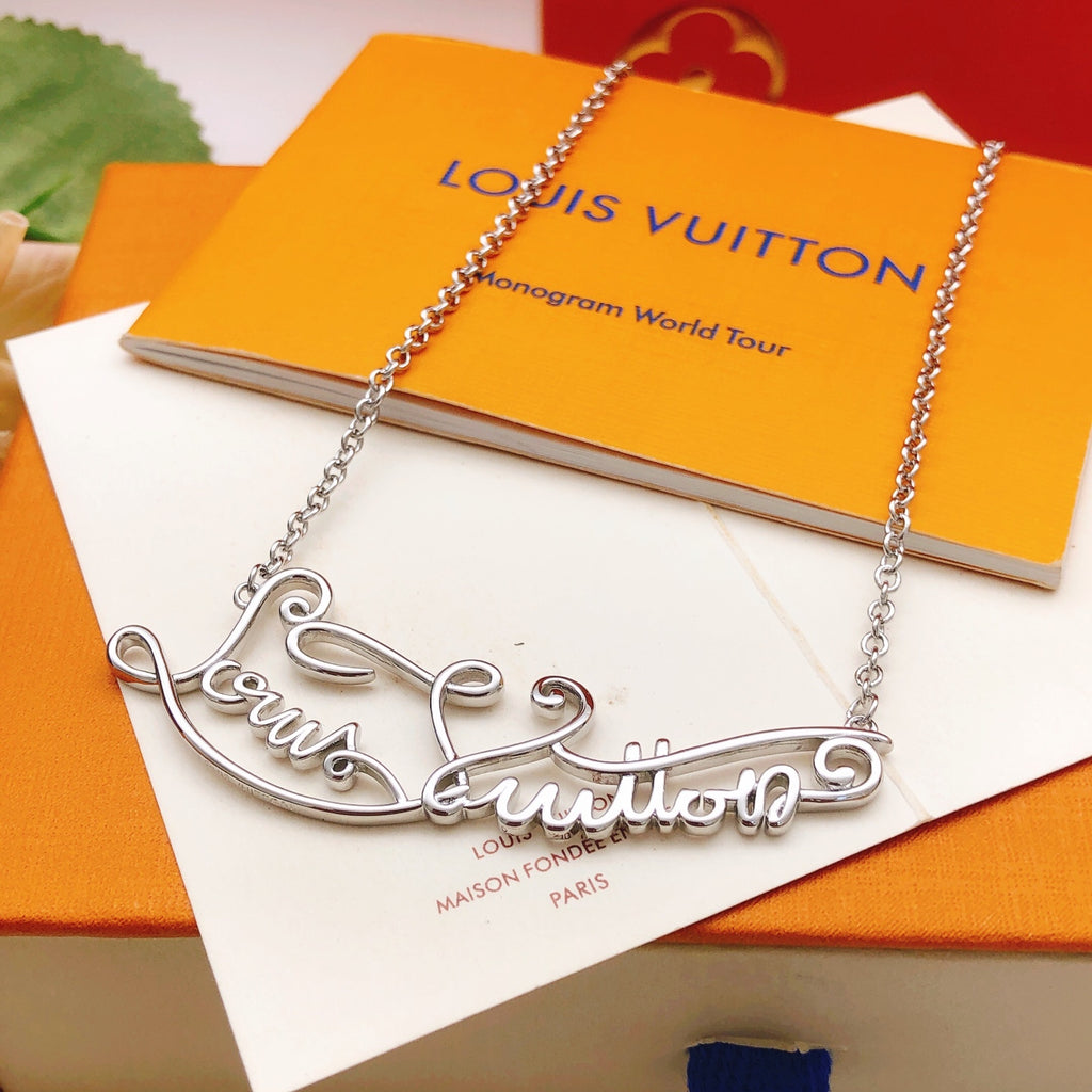 Louis Vuitton LV Letter Polished Necklace - album image 3