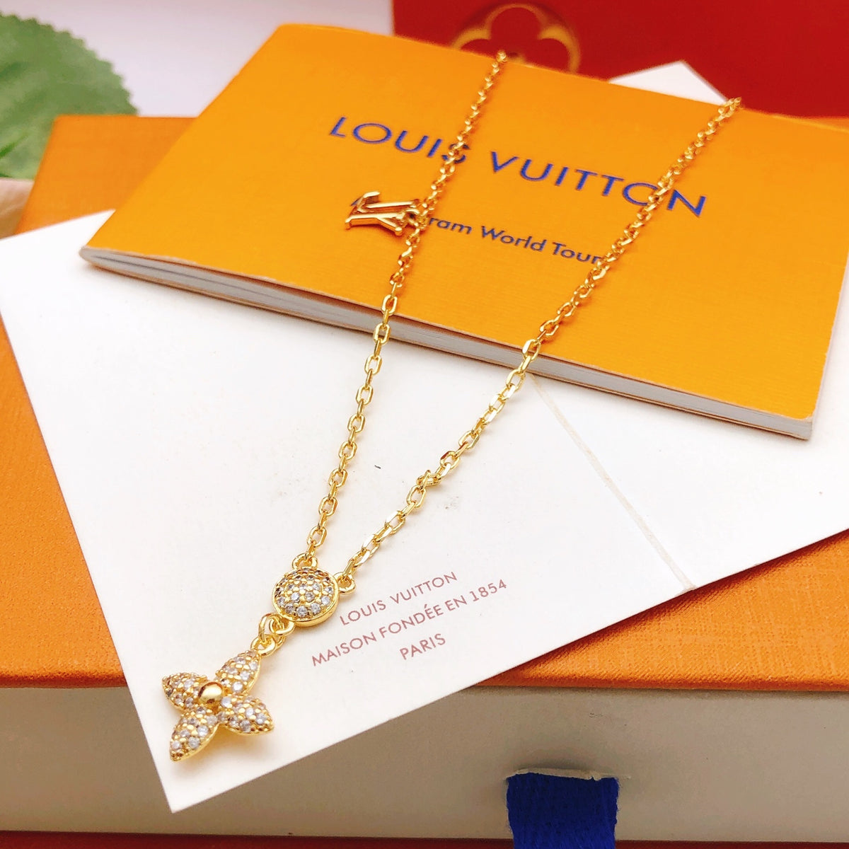 Louis Vuitton Tassel Crystal Accent Necklace - album image 4